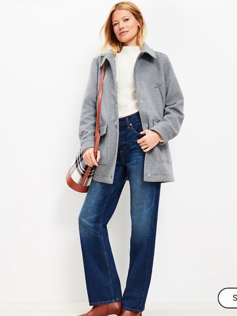 LOFT Heathered Brushed Barn Jacket Brushed Barn Jacket in Green